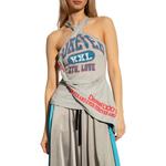 Футболка-майка женская серая DIESEL - фото 4