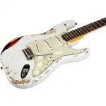 Электрогитара Fender Custom Shop '61 Stratocaster Heavy Relic, супервыцветший старинный Sonic Blue с трехцветным солнечным взрывом - фото 5