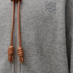 Толстовка с капюшоном на молнии LOEWE, серый - фото 7