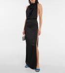 Атласные сандалии Devon The Attico, Turquoise - фото 2