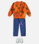 Хлопковая толстовка Faraway Castle Bobo Choses, оранжевый - фото 2