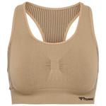 Спортивный топ Hummel Shaping Seamless, бежевый - фото