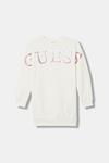 Детское хлопковое платье Guess, бежевый - фото