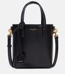 Кожаная сумка-тоут mini Saint Laurent, черный - фото