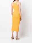 Self-Portrait облегающее платье миди, желтый - фото 4