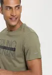 Футболка Bruno Banani с блестящим принтом, хаки - фото 3