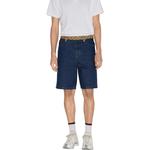 Джинсовые шорты с поясом Logo GUCCI, синий - фото 3