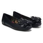 Балетки с цветком пиона B.O.C., black - фото