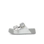 Тапочки-слайды женские серебристые COMELY, Silver - фото