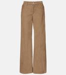 Прямые брюки из вельвета Eglitta The Row, Beige - фото