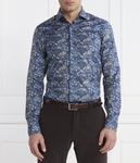 Рубашка Stenströms Slim Fit с принтом, синий - фото