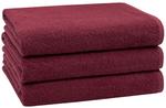Полотенца для душа набор  Zollner, бордовый - фото