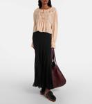 Средний кожаный плечевой мешок-шар Chloé, Grenat - фото 6