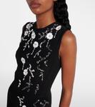 Платье миди с декором Cappia Emilia Wickstead, черный - фото 4