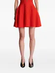 Расклешенная юбка мини BALMAIN, красный - фото