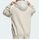 Толстовка unisex light sesame earth gray Adidas, серый - фото 5
