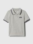 Рубашка-Поло из пике Gap, серый - фото