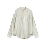 ELLE Рубашка Women's Light Green Square Collar Moderate - фото