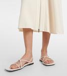 Кожаные сандалии Proenza Schouler, бежевый - фото 4