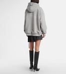 Лого худи на молнии Acne Studios, Grey Melange - фото 3