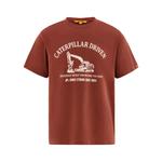 Футболка мужская CAT, кирпично-красная - фото 7