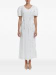 POST MERIDIEM платье миди с оборками, белый - фото 2