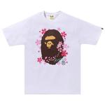 Футболка BAPE Sakura Ape Head 'White', белый - фото