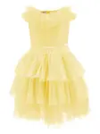 Ярусное платье с оборками Monnalisa, желтый - фото