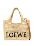 Сумка-тоут LOEWE из рафии, серый - фото