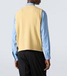 Вязаный жилет из шерсти Auralee, Yellow Beige - фото 4