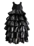 Многоярусное платье с оборками Tulleen, черный - фото