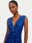 Вечернее платье стандартного кроя Rinascimento, синий - фото 4