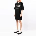 Женское платье с коротким рукавом MSGM, черный - фото 5