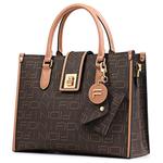 FION Мягкая женская сумка через плечо, Coffee/Camel - фото 4