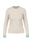 Полосатый свитер MARCCAIN, белый - фото