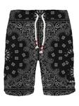 MC2 Saint Barth шорты с принтом пейсли и завязками, черный - фото 2