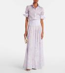 Хлопковая рубашка с орхидеями Pucci, Lavander - фото 2