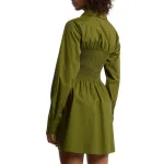 Маленькое платье-рубашка с буфами MICHAEL KORS, зеленый - фото 3