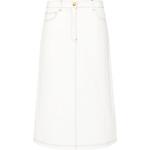 Контрастная строчка Миди-юбка TOTEME, Белый - фото 2