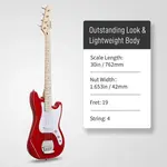 Электрогитара Red Glarry 30 дюймов GB - фото 4