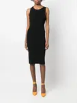 Платье миди в рубчик YVES SALOMON, черный - фото 3