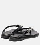 Украшенные кожаные сандалии-танга Simone Rocha, Black/Pearl/Clear - фото 2