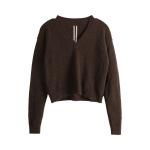 Свитер Rick Owens Knit V Neck Pullover Sweater, Brown - фото
