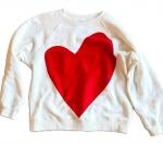 Белая худи Benton с красным сердцем KERRI ROSENTHAL - фото 3