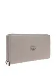 Кошелек на молнии с логотипом DIESEL, серый - фото 3