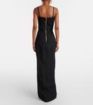 Шерстяное платье из шерсти с пудровым наполнителем Balmain, Noir - фото 3