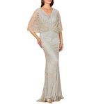 Женское платье-русалка с рукавами-накидкой Lara, Grey - фото