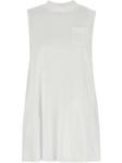 Плиссированное мини-платье sacai, белый - фото