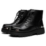 Ботинки Short Martin мужские черные YEDANI, Черные однослойные туфли - фото 3