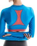 Топ-кроп с длинным рукавом Train On, синий - фото 4